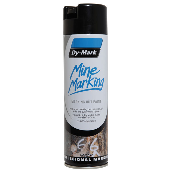 DY-MARK MINE MARKING VERTICAL BLACK 350G AEROSOL